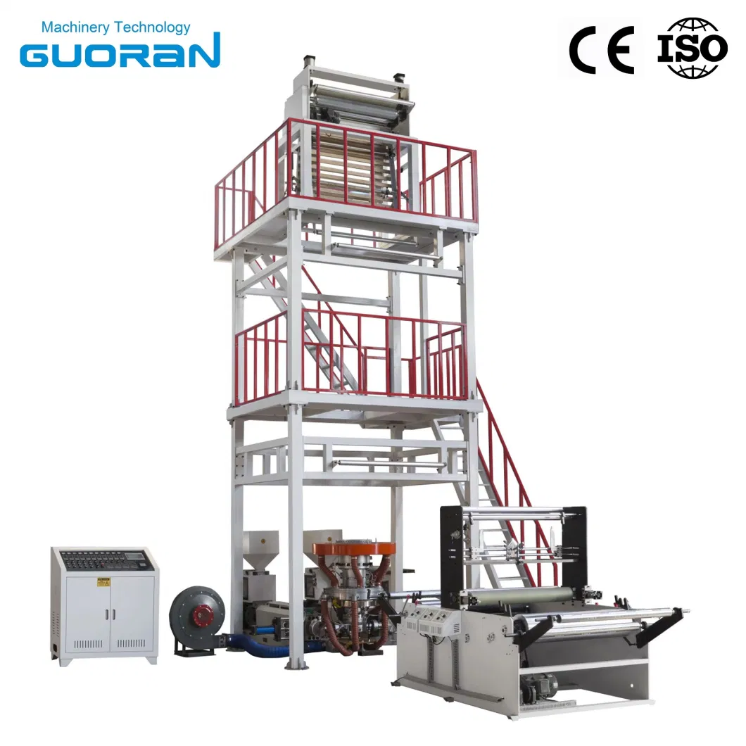 High Speed Biodegradable PLA Pbat Film Extruder Blown Extrusion Line Plastic Film Blowing Machine Film Slitting Machine Price for LLDPE LDPE and HDPE