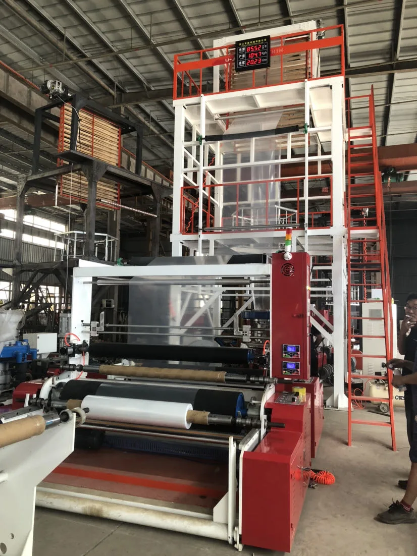 Ab 2 Layers Co-Extrusion Film Blowing Machine HDPE/LDPE/PE Blown Film Machinery