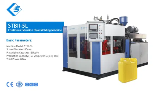 Automatic Extrusion Blowing Blow Molding Moulding Machine for Making Plastic HDPE PP PETG ABS Water Bottle/Container/Drum/Barrel/Jerry Can/Toy/Water Tank